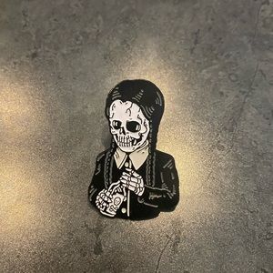 Cavity colors Wednesday adams enamel pin
